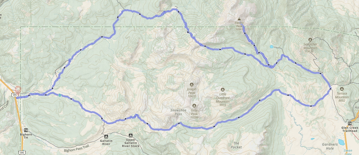 Yellowstone Route Map